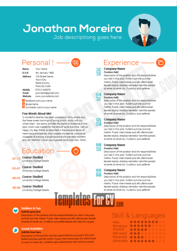 Attractive resume examples